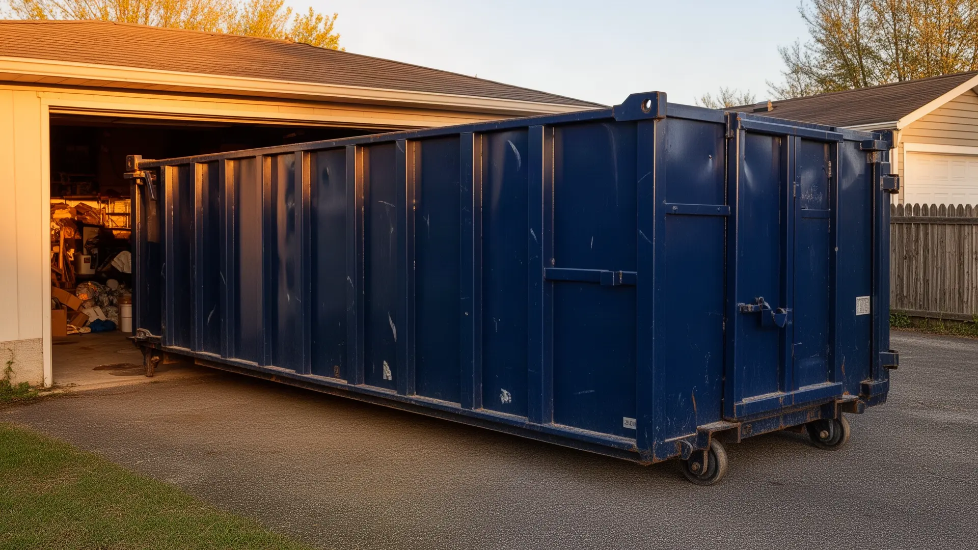 Roll-off dumpster from B & H Dumpster Rental in Evansville, IN
